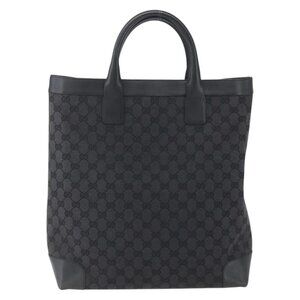GUCCI GG Canvas Hand Bag Black 002 1121 Auth gh1379